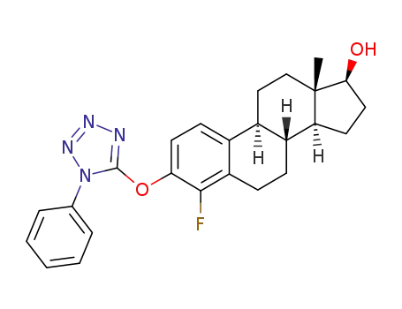 (8R,9S,13S,14S,17S)-4-Fluoro-13-methyl-3-(1-phenyl-1H-tetrazol-5-yloxy)-7,8,9,11,12,13,14,15,16,17-decahydro-6H-cyclopenta[a]phenanthren-17-ol