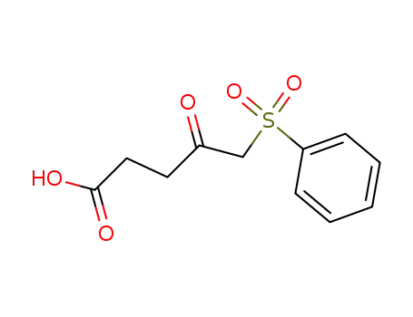 Molecular Structure of 113815-00-2 (Pentanoic acid, 4-oxo-5-(phenylsulfonyl)-)