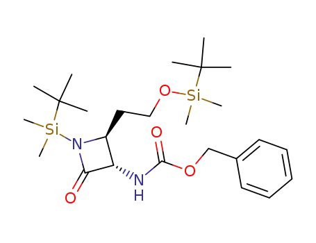 {(2S,3S)-1-(tert-Butyl-dimethyl-silanyl)-2-[2-(tert-butyl-dimethyl-silanyloxy)-ethyl]-4-oxo-azetidin-3-yl}-carbamic acid benzyl ester