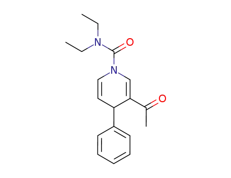 Molecular Structure of 87673-08-3 (3-acetyl-N,N-diethyl-4-phenylpyridine-1(4H)-carboxamide)