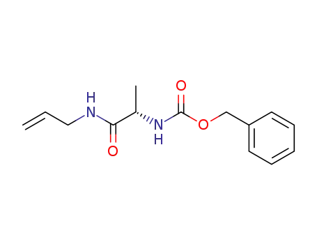 Molecular Structure of 137862-21-6 (Carbamic acid, [1-methyl-2-oxo-2-(2-propenylamino)ethyl]-,
phenylmethyl ester, (S)-)