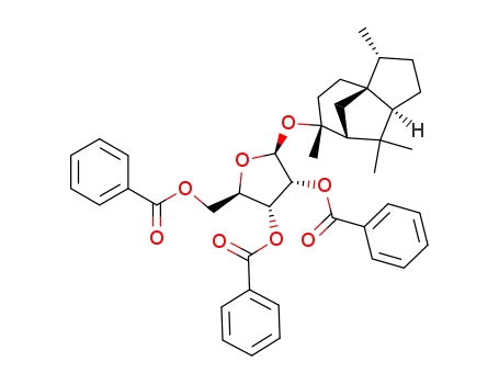 Molecular Structure of 99049-94-2 ((Cedran-8-yl)-2,3,5-tri-O-benzoyl-β-D-ribofuranosid)