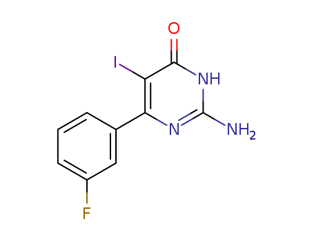 2-AMINO-5-IODO-6-(3-FLUOROPHENYL)-4(3H)-PYRIMIDINONE