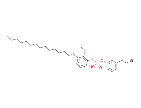 Phosphoric acid, mono[3-(2-bromoethyl)phenyl]
mono[2-methoxy-3-(tetradecyloxy)phenyl] ester