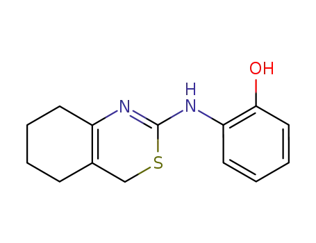 Molecular Structure of 89996-40-7 (Phenol, 2-[(5,6,7,8-tetrahydro-4H-3,1-benzothiazin-2-yl)amino]-)
