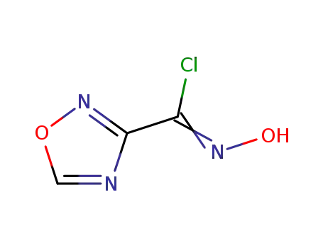 Molecular Structure of 128452-48-2 (1,2,4-Oxadiazole-3-carboximidoylchloride,N-hydroxy-(9CI))