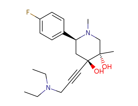 cis-4-(3-(Diethylamino)propynyl)-1,3-dimethyl-6-(4-fluorophenyl)-3,4-piperidinediol