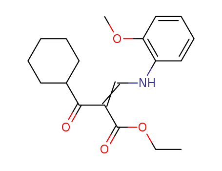 (Z)-2-Cyclohexanecarbonyl-3-(2-methoxy-phenylamino)-acrylic acid ethyl ester