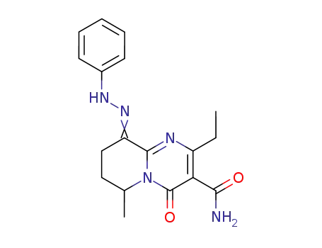 2-Ethyl-6-methyl-4-oxo-9-(phenyl-hydrazono)-6,7,8,9-tetrahydro-4H-pyrido[1,2-a]pyrimidine-3-carboxylic acid amide