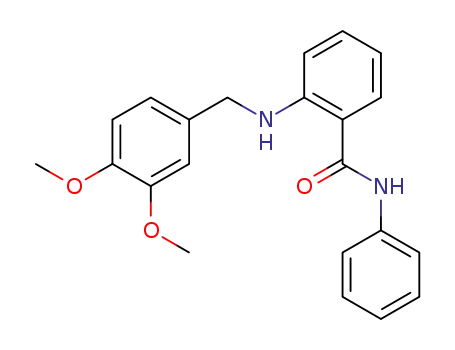 Molecular Structure of 139602-69-0 (Benzamide, 2-[[(3,4-dimethoxyphenyl)methyl]amino]-N-phenyl-)
