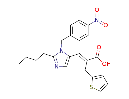 (E)-[2-n-Butyl-1-{(4-nitrophenyl)methyl}-1H-imidazol-5-yl]-2-(2-thienyl)methyl-2-propenoic Acid