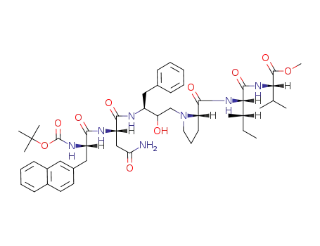 (S)-2-{(2S,3S)-2-[((S)-1-{(S)-3-[(S)-2-((S)-2-tert-Butoxycarbonylamino-3-naphthalen-2-yl-propionylamino)-3-carbamoyl-propionylamino]-2-hydroxy-4-phenyl-butyl}-pyrrolidine-2-carbonyl)-amino]-3-methyl-pentanoylamino}-3-methyl-butyric acid methyl ester
