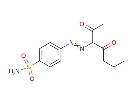 Molecular Structure of 154807-59-7 (Benzenesulfonamide, 4-[(1-acetyl-4-methyl-2-oxopentyl)azo]-)