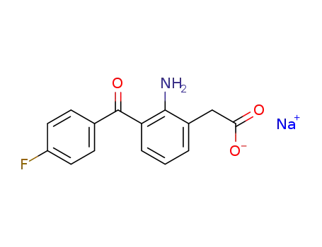 Benzeneacetic acid, 2-amino-3-(4-fluorobenzoyl)-, monosodium salt