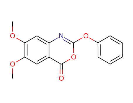 Molecular Structure of 113189-01-8 (4H-3,1-Benzoxazin-4-one, 6,7-dimethoxy-2-phenoxy-)