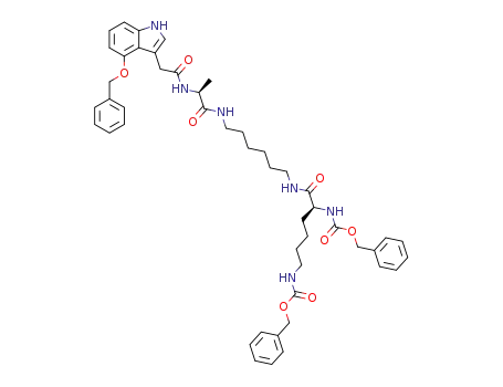 N-<N-<<4-(Benzyloxy)-1H-indol-3-yl>acetyl>-L-alanyl>-N'-<N<sup>2</sup>,N<sup>6</sup>-bis<(benzyloxy)carbonyl>-L-lysyl>hexane-1,6-diamine
