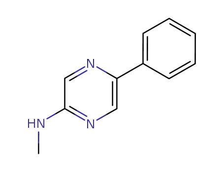 Molecular Structure of 73444-23-2 (Pyrazinamine, N-methyl-5-phenyl-)