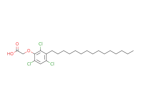Molecular Structure of 117554-42-4 ((2,4,6-trichloro-3-pentadecylphenoxy)acetic acid)