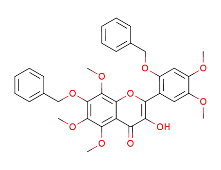 4H-1-Benzopyran-4-one,
2-[4,5-dimethoxy-2-(phenylmethoxy)phenyl]-3-hydroxy-5,6,8-trimethoxy-
7-(phenylmethoxy)-