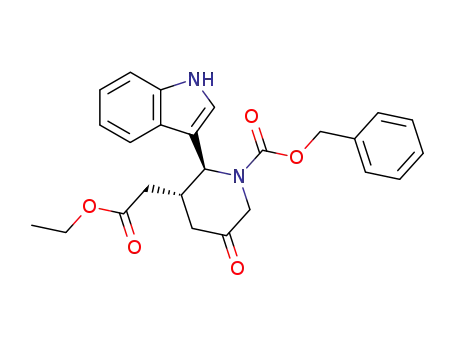 (2S,3R)-3-Ethoxycarbonylmethyl-2-(1H-indol-3-yl)-5-oxo-piperidine-1-carboxylic acid benzyl ester