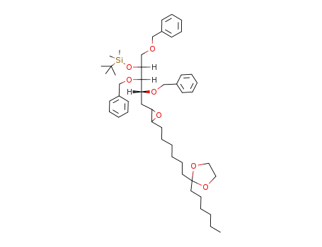 ((1R,2S,3R)-2,3-Bis-benzyloxy-1-benzyloxymethyl-4-{3-[6-(2-hexyl-[1,3]dioxolan-2-yl)-hexyl]-oxiranyl}-butoxy)-tert-butyl-dimethyl-silane