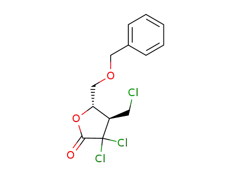trans-4-benzyloxy-3-chloromethyl-2,2-dichloro-4-hydroxyvaleric acid lactone