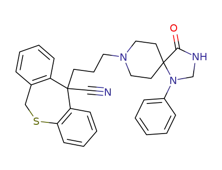 Dibenzo(b,e)thiepin-11-carbonitrile, 6,11-dihydro-11-(3-(4-oxo-1-phenyl-1,3,8-triazaspiro(4.5)dec-8-yl)propyl)-