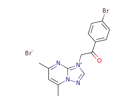 [1,2,4]Triazolo[1,5-a]pyrimidinium,
3-[2-(4-bromophenyl)-2-oxoethyl]-5,7-dimethyl-, bromide