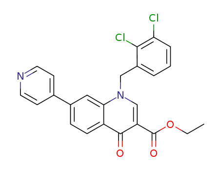 1-(2,3-Dichloro-benzyl)-4-oxo-7-pyridin-4-yl-1,4-dihydro-quinoline-3-carboxylic acid ethyl ester