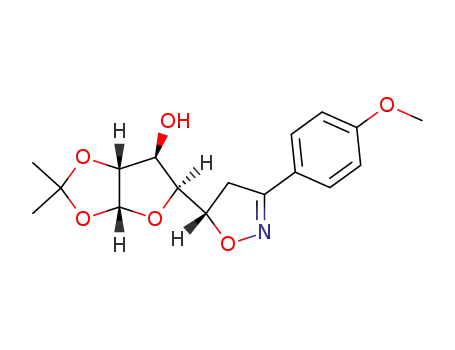 (3aR,5S,6S,6aR)-5-[(S)-3-(4-Methoxy-phenyl)-4,5-dihydro-isoxazol-5-yl]-2,2-dimethyl-tetrahydro-furo[2,3-d][1,3]dioxol-6-ol