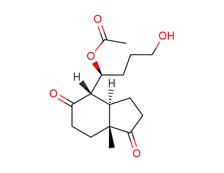 (S)-1-<(3aR,7S,7aR)-3a-methyl-3,6-dioxohexahydroindan-7-yl>butane-1,4-diol-1-monoacetate