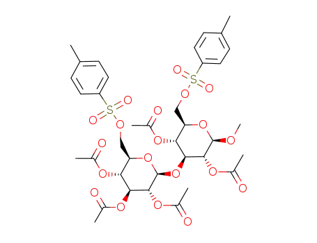 methyl 2,4-di-O-acetyl-6-O-p-tolylsulfonyl-3-O-(2,3,4-tri-O-acetyl-6-O-p-tolylsulfonyl-β-D-glucopyranosyl)-β-D-glucopyranoside