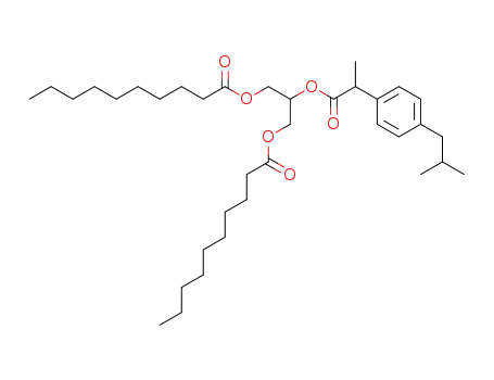 Decanoic acid 3-decanoyloxy-2-[2-(4-isobutyl-phenyl)-propionyloxy]-propyl ester