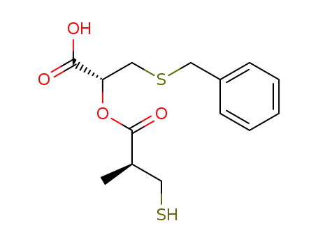 2(R)-(3-Mercapto-2(S)-methyl-1-oxopropoxy)-3-((phenylmethyl)thio)propanoic acid