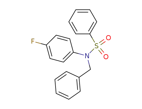 Molecular Structure of 75137-17-6 (Benzenesulfonamide, N-(4-fluorophenyl)-N-(phenylmethyl)-)