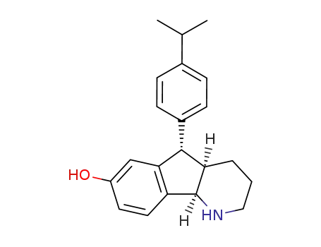 Molecular Structure of 88763-30-8 ((4aS,5R,9bS)-5-[4-(propan-2-yl)phenyl]-2,3,4,4a,5,9b-hexahydro-1H-indeno[1,2-b]pyridin-7-ol)