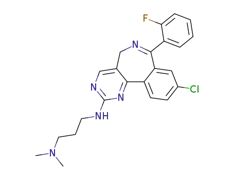 9-chloro-7-(2-fluorophenyl)-N-[3-(dimethylamino)propyl]-5H-pyrimido[5,4-d][2]benzazepin-2-amine