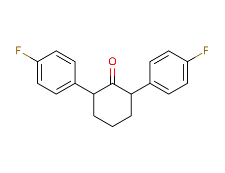 Molecular Structure of 142272-54-6 (Cyclohexanone, 2,6-bis(4-fluorophenyl)-)