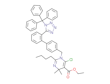 2-Butyl-6-chloro-4,4-dimethyl-1-[2'-(1-trityl-1H-tetrazol-5-yl)-biphenyl-4-ylmethyl]-1,4-dihydro-pyrimidine-5-carboxylic acid ethyl ester