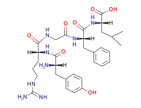 Molecular Structure of 76939-27-0 (enkephalin, Arg(2)-Leu(5)-)