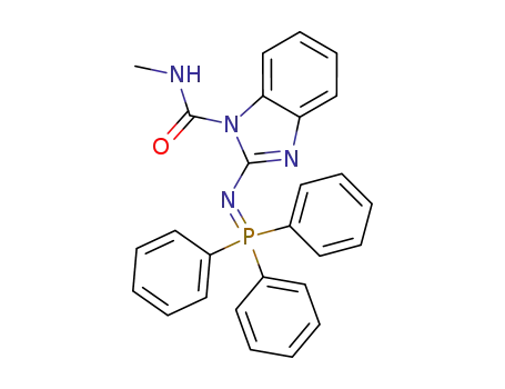 Molecular Structure of 141514-83-2 (1H-Benzimidazole-1-carboxamide,
N-methyl-2-[(triphenylphosphoranylidene)amino]-)