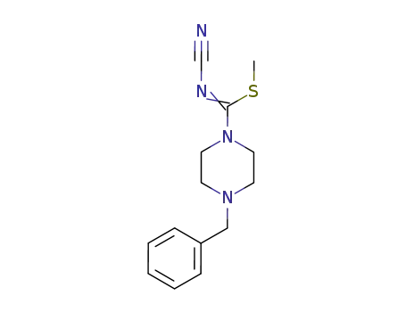 Molecular Structure of 89292-69-3 ([[4-(benzyl)piperazin-1-yl]-(methylthio)methylene]cyanamide)
