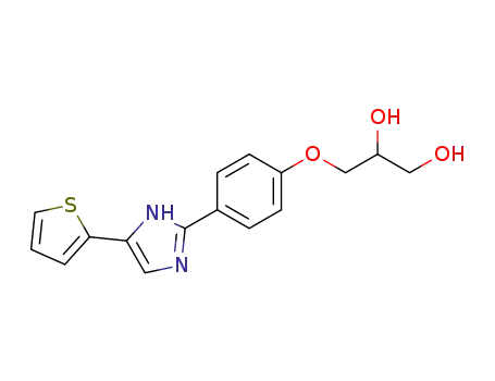 Molecular Structure of 91944-37-5 (1,2-Propanediol, 3-[4-[4-(2-thienyl)-1H-imidazol-2-yl]phenoxy]-)