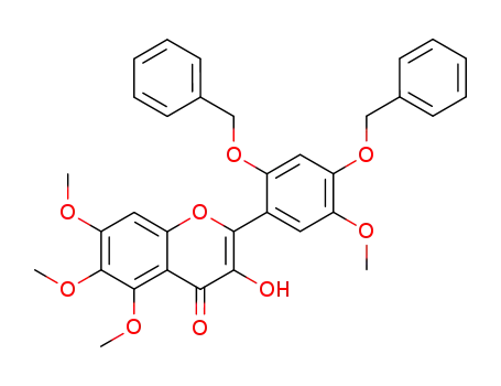 4H-1-Benzopyran-4-one,
3-hydroxy-5,6,7-trimethoxy-2-[5-methoxy-2,4-bis(phenylmethoxy)phenyl]
-
