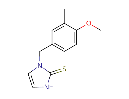 Molecular Structure of 105764-03-2 (2H-Imidazole-2-thione,
1,3-dihydro-1-[(4-methoxy-3-methylphenyl)methyl]-)
