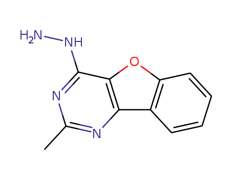 Molecular Structure of 76288-57-8 ((2-METHYL-BENZO[4,5]FURO[3,2-D]PYRIMIDIN-4-YL)-HYDRAZINE)