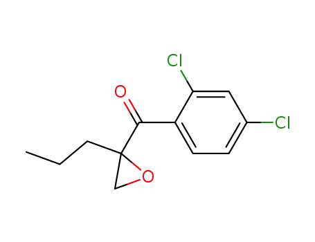Molecular Structure of 93363-70-3 (Methanone, (2,4-dichlorophenyl)(2-propyloxiranyl)-)