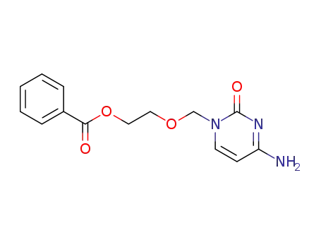 Molecular Structure of 78137-49-2 (2(1H)-Pyrimidinone, 4-amino-1-[[2-(benzoyloxy)ethoxy]methyl]-)
