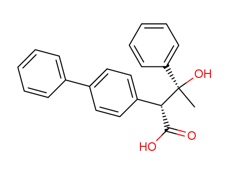 Molecular Structure of 85045-63-2 (alpha-(1-Hydroxy-1-phenylethyl)-biphenylacetic acid, (R',S')-(-)-)