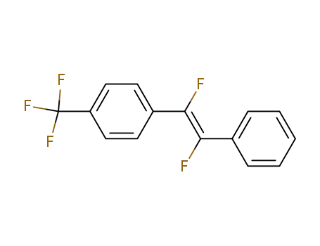 Molecular Structure of 92566-18-2 (Benzene, 1-(1,2-difluoro-2-phenylethenyl)-4-(trifluoromethyl)-, (E)-)